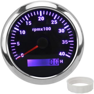 OEM Tac&oacute;metro De 85 Mm, 4000 Rpm, Resistente Al Agua Ip67, Con Retroiluminaci&oacute;n De 7 Colores, Para Coche, Barco, Autocaravana, Yate, Negro -crezuo