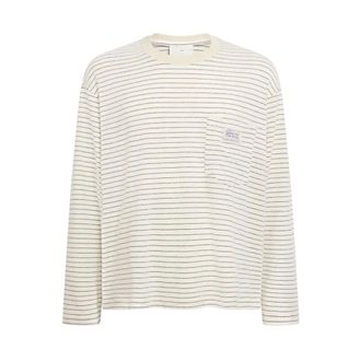 Song for the Mute Tops, Heren, Wit, M, Katoen, Stripe Long-Sleeve T-Shirt