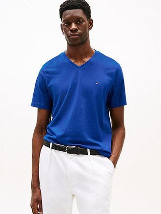 Tommy Hilfiger Flag Embroidery V-Neck T-Shirt