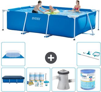 Intex Piscina Con Estructura Rectangular - 300x200x75 Cm - 7-piezas S30155