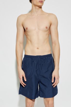 Ami Swim Shorts With Pockets, Mens, Navy Blue