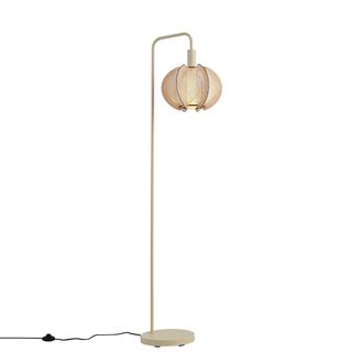 QAZQA Qazqa L&aacute;mpara De Pie Japandi Beige Con Pantalla - Gertie