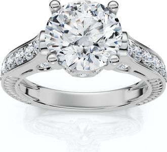 Pompeii3 Certified 2 1/4Ct Antique Diamond Engagement Ring 14k Gold or Platinum