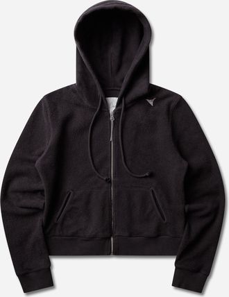 Roa Women s Inside Out Zip-Up Baby Hoodie Washed Black