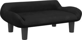 vidaXL Vidaxl - Sof&aacute; Para Ni&ntilde;os De Terciopelo Negro 70x40x24 Cm