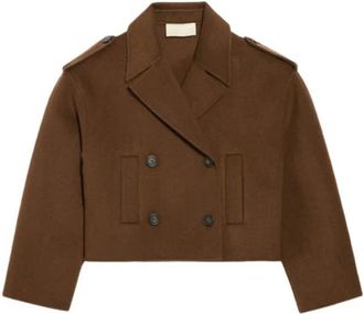 Vanessa Bruno Beran Jacket - Dames - Zomerjassen - Groen - 2XS - Wol - Jassen