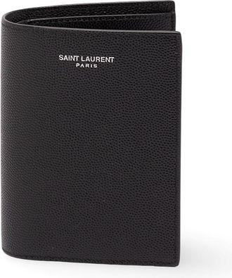 Saint Laurent Saint Laurent Paris Credit Card Wallet In Grain De Poudr