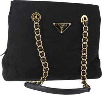 Prada Pre-owned Nylon Schoudertas - Dames - Vintage Schoudertas - Zwart - ONE Size - Nylon - Vintage