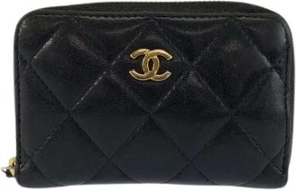 Chanel Pre-owned Wallets, female, Black, Size: ONE SIZE Pre-owned Card case