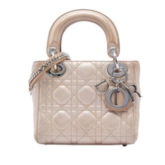 Dior Pre-owned Lady Dior - Dames - Pre-owned - Beige - Maat: ONE Size Leer