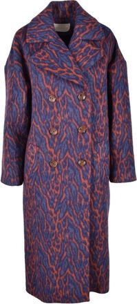 Ulla Johnson Wollen Blend Double-Breasted Jas - Dames - Mantel - Veelkleurig - M - Wol - Jassen