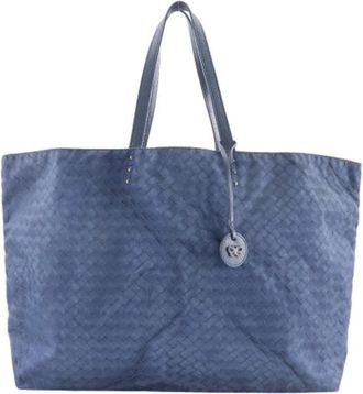 Bottega Veneta Pre-owned Vintage Tote Bag - Dames - Vintage Shopper - Blauw - ONE Size - Nylon - Vintage