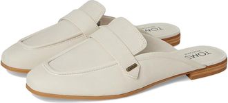 Toms Lynette Mule Womens Flat Shoes Light Sand : 9.5 B - Medium, Leather/Polyester/Rubber