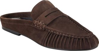 Marc Fisher Jaynie Almond Toe Loafer Mule in Dark Brown at Nordstrom, Size 5.5