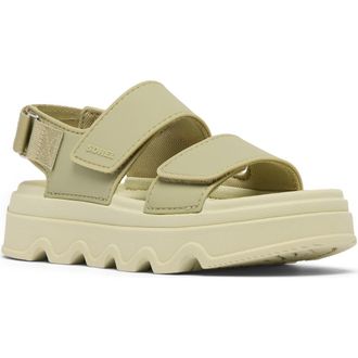 Sorel Kinetic Sunchase Slingback Sandal in Dusty Twill/Light Aloe at Nordstrom, Size 10