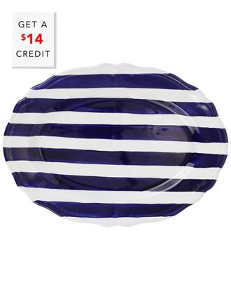Vietri Vietri Amalfitana Stripe Oval Platter With $18 Credit