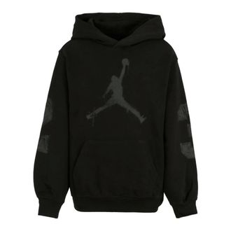 Nike Jordan Vintage Print Hooded Sweatshirt - male - Jordan - Kids Sweatshirts - Black - 10 Y - Kids