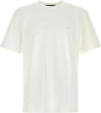 Dsquared2 Tops, Heren, Wit, S, Katoen, T-shirt met metalen D2-logo