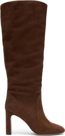 Stuart Weitzman Schoenen, Dames, Bruin, 37 1/2 EU, Leer, Babette Tubo Boot 85