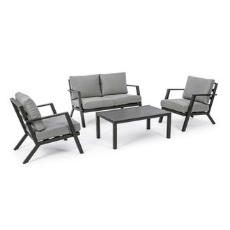Konte Design Sal&oacute;n de jard&iacute;n antracita en aluminio con cojines