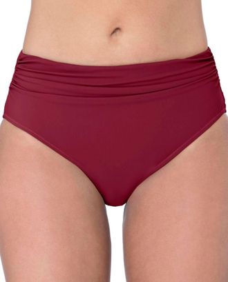Gottex Shirred Tankini Bottom In Tutti Frutti Merlot