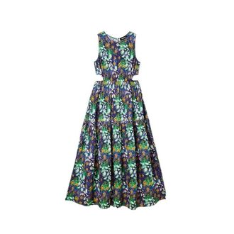 Desigual Blue Viscose Long Womens Dress