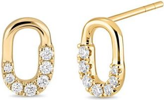Bony Levy 18K Gold Varda Diamond Link Stud Earrings in 18K Yellow Gold/diamond at Nordstrom