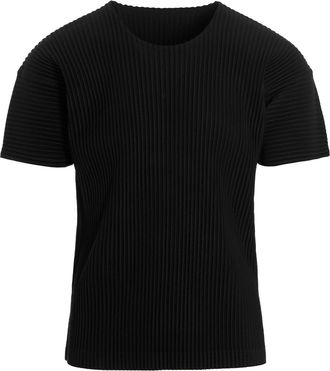 Homme Plissé Issey Miyake Basics T Shirt Nero-Uomo