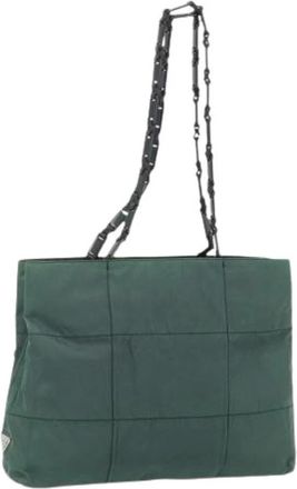 Prada Pre-owned Tote Bags, female, Green, Size: ONE SIZE Pre-owned Vintage Tote Bag
