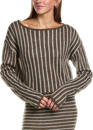 Rowing Blazers Stripe Long Sleeve Wool & Mohair-Blend Top