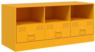 Berkfield Home TV Cabinet Mustard Yellow 99x39x44 cm Steel | Size: 99 x 39 x 44 cm