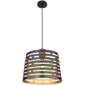 Globo Lighting L&aacute;mpara Colgante - Ablona - Negro - Metal - &Oslash; 35cm - E27 - Globo