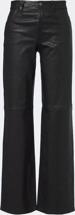 7 For All Mankind Pantalones rectos Stovepipe de piel