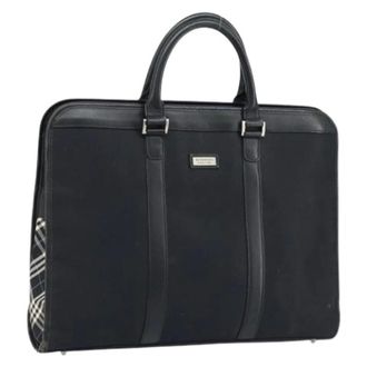Burberry Pre-owned Handbags, female, Black, Size: ONE SIZE Pre-owned Vintage Nylon Business Bag