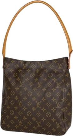 Louis Vuitton Tweedehands Canvas Louis Vuitton tassen - Dames - Vintage Schoudertas - Bruin - ONE Size - Vintage