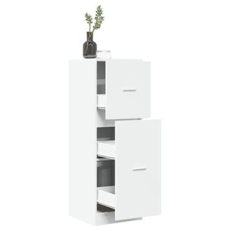 Berkfield Home Apothecary Cabinet White 40x41x118 cm Engineered Wood | Size: 40 x 41 x 118 cm