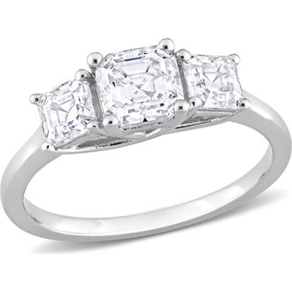 Delmar Octagon Cut & Asscher Cut Moissanite Ring in White at Nordstrom Rack, Size 8