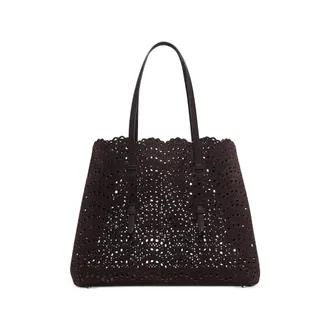 Alaia Mina Laser-cut Nubuck Tote Bag