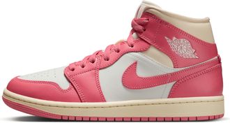 Nike Jordan Womens Air Jordan 1 Mid Shoes in White | BQ6472-109