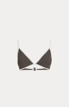 Brunello Cucinelli Bikini top with monili in Military at Nordstrom, Size 40 It
