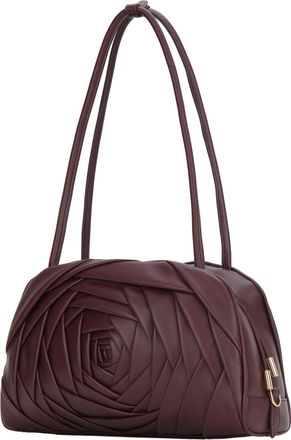 Roger Vivier Quilted Rose Motif Shoulder Bag - Burgundy