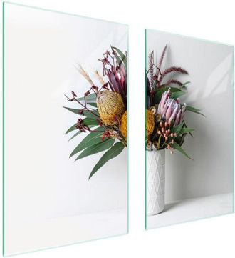 OEM Placa Protectora De Vidrio Para Estufa 75x52 Flores