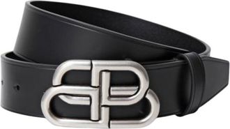 Balenciaga Black Logo Buckle Belt