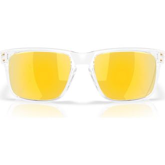 Oakley 55mm Polarized Prizm Square Sunglasses in Clear at Nordstrom