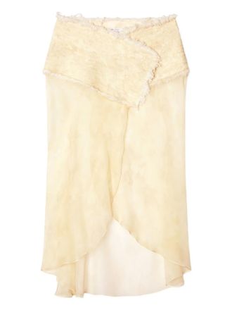 Off-white Francy Camou Geo skirt - women - Silk/Cotton/Elastane - 42 - Yellow