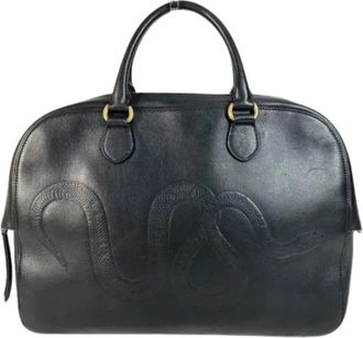 Gucci Pre-owned Boston Bag - Dames - Vintage Handtas - Zwart - ONE Size - Leer - Vintage