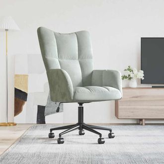 vidaXL Sill&oacute;n De Relax De Terciopelo Gris Claro Vidaxl