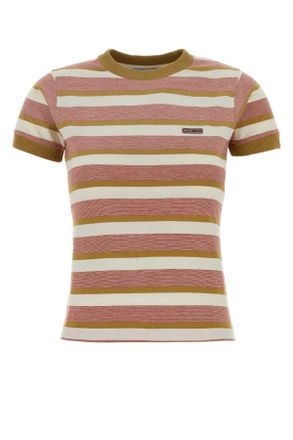 Prada Embroidered Cotton T Shirt