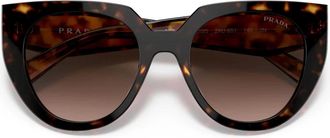 Prada Sunglasses, unisex, Brown, Size: 52 MM Pr14Ws Oversize Cat-eye Sunglasses