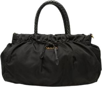 Prada Pre-owned Nylon Satchel - Dames - Vintage Handtas - Zwart - ONE Size - Nylon - Vintage